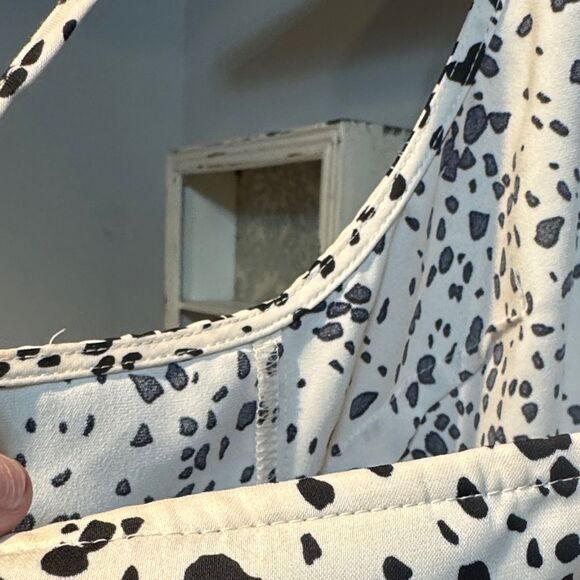 a new day Black and Cream Patterned Camisole with Lace - Picture 7 of 8